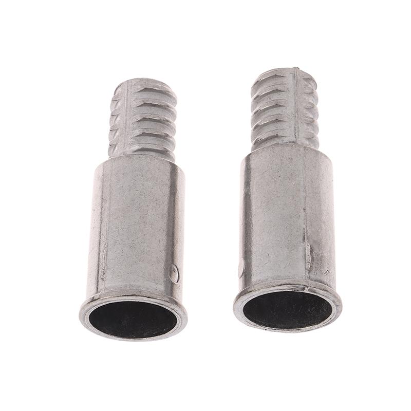 2Pcs Broom Extension Pole Adapter Tips Metal Threaded Handle Tips End Adapter Repair Kit Connector Handle Extension