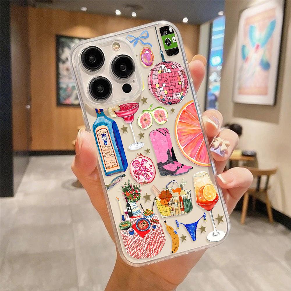 Acrylic Phone Case for iPhone 11 12 13 14 Pro 12 14 16 Pro Max for Samsung A16 A36 A56 S24 FE High-quality Painted Anti-fall Mobile Phone Case