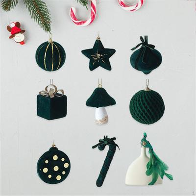 9Pcs Christmas Balls Ornaments Baubles DIY Crafts Vintage Design Xmas Tree Decoration for