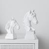Horse Head Statue Tabletop Resin Animal Figurine Modern Sculpture for Office Living Room Decor