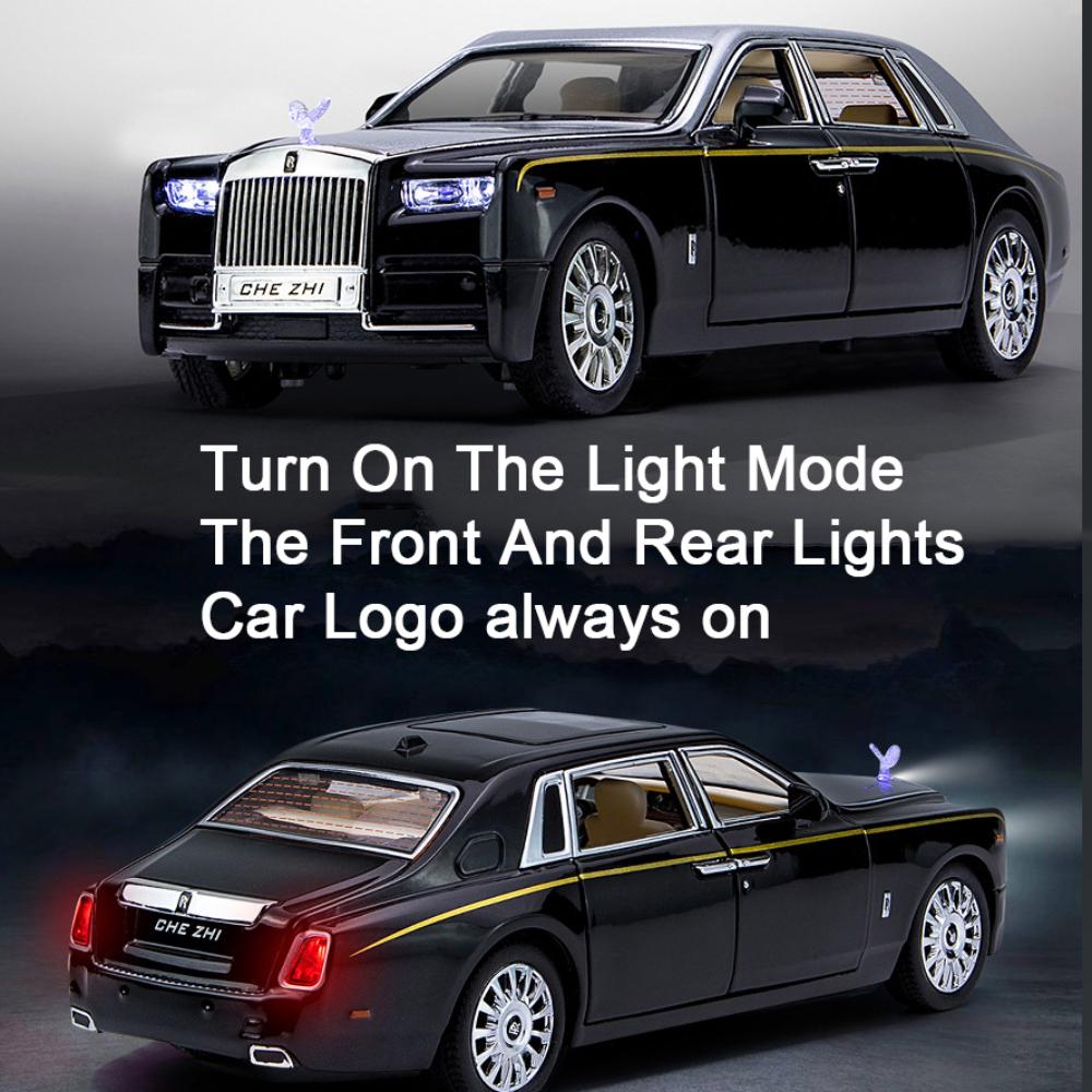 1/24 Rolls Royce Phantom Diecast Spielzeugautos Modell Simulierte Rückzieh Limousine Zinklegierung Metall Spielzeugauto für Kinder Geschenke Sammlung