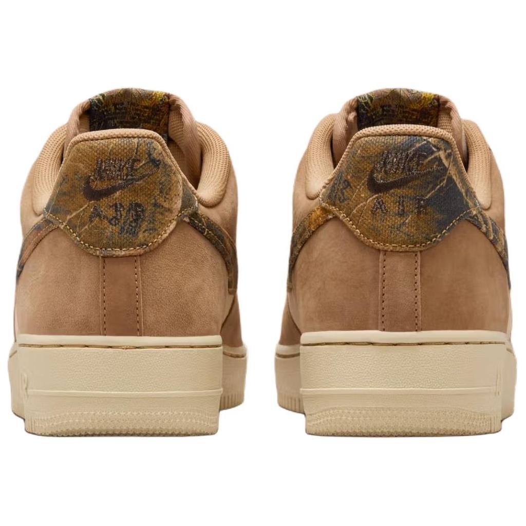 Nike Air Force 1 Leather Cushioning Low Top Skateboard Shoes Unisex Brown IO9803-200