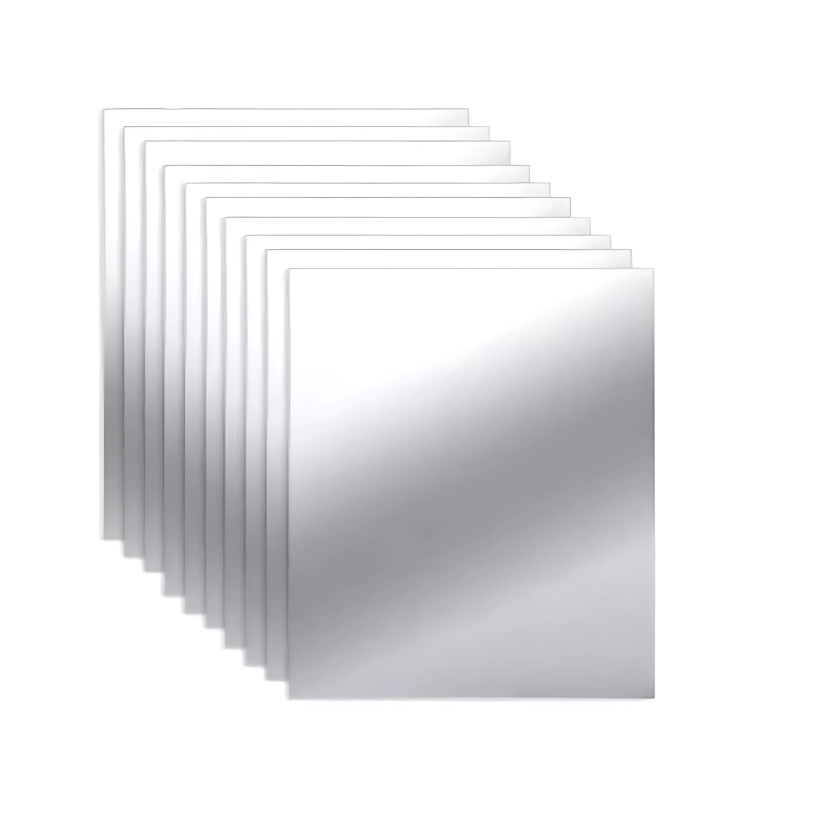 

Silver Reflective Stickers, 5.9 x 5.9 inches (15 x 15 cm), Set of 16, серебряный