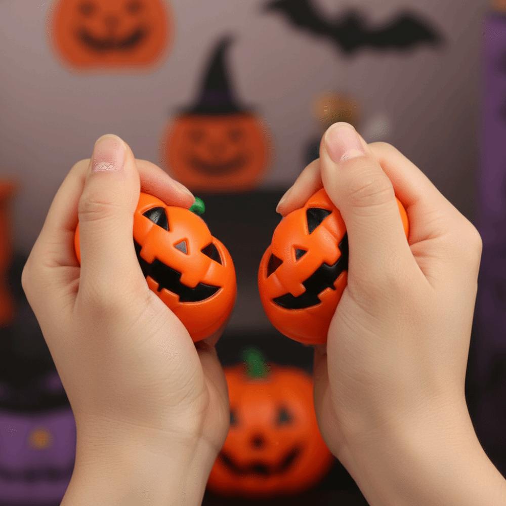 Lightweight Slow Rising Squishy 3D Shaped Relaxing Soft TPR Toy Pumpkin Squeeze Toy Treat Handout