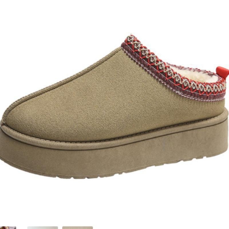 2025 Kotníkové baleríny Platforma Dámské Sněhule Semiš Plyš Teplé Zimní Nové Silné Módní Boty Chelsea Dámské Boty Zapatillas Mujer