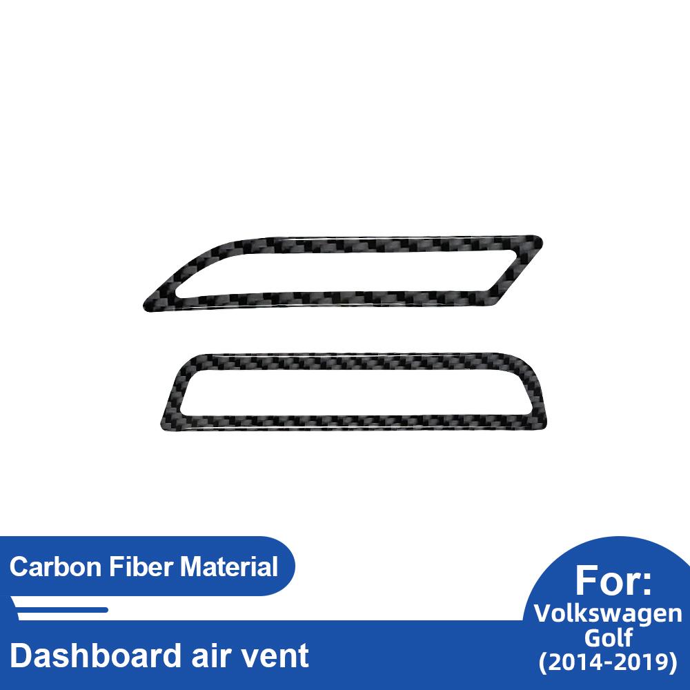 For Volkswagen Golf 7 2014-2015-2016-2017-2018-2019 Carbon Fiber Car Dashboard air vent Sticker Trim Film Accessories