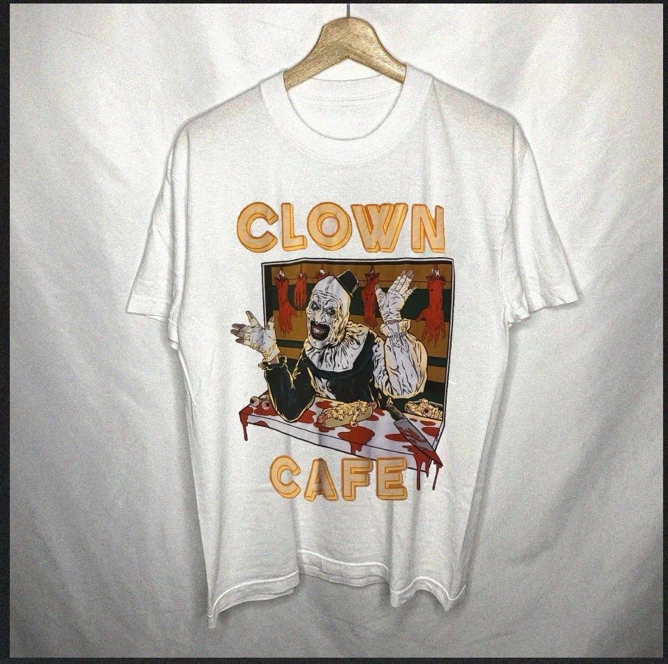 

Universal Studios HHN Halloween Horror Nights 2025 Terrifier Clown Cafe Shirt 2XL