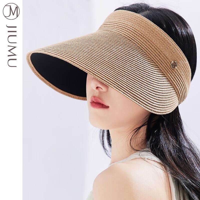 JIUMU Women's CW140 Sun Protection Open-Top Straw Hat