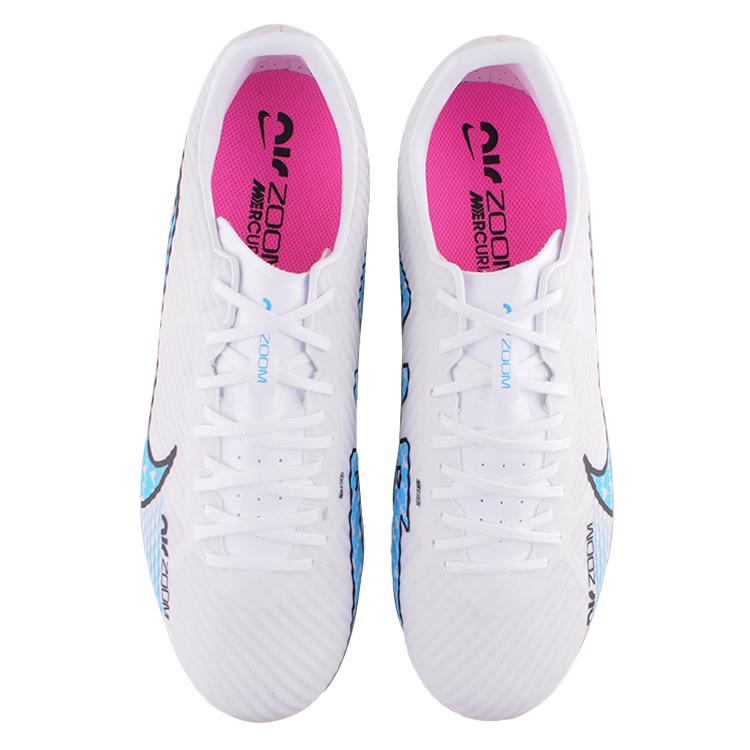 Nike Air Zoom Vapor 15 Academy Round Toe Lace-Up HG (Rubber Short Stud) Non-Slip Soccer Shoes Men Soccer Shoes White Blue DJ5632-146