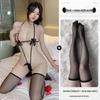 Sultry Halter Bandage Bodysuit with Open Crotch