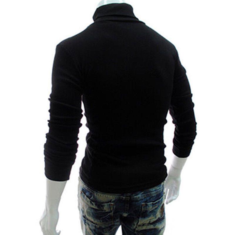 CTU Maglione da uomo a collo alto, a maniche lunghe, per il tempo libero, beige., S