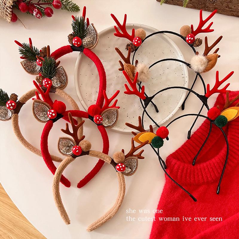 Mori Style Reindeer Antler Ears Christmas Hair Clip - Cute Kids' Hairpin Accessory