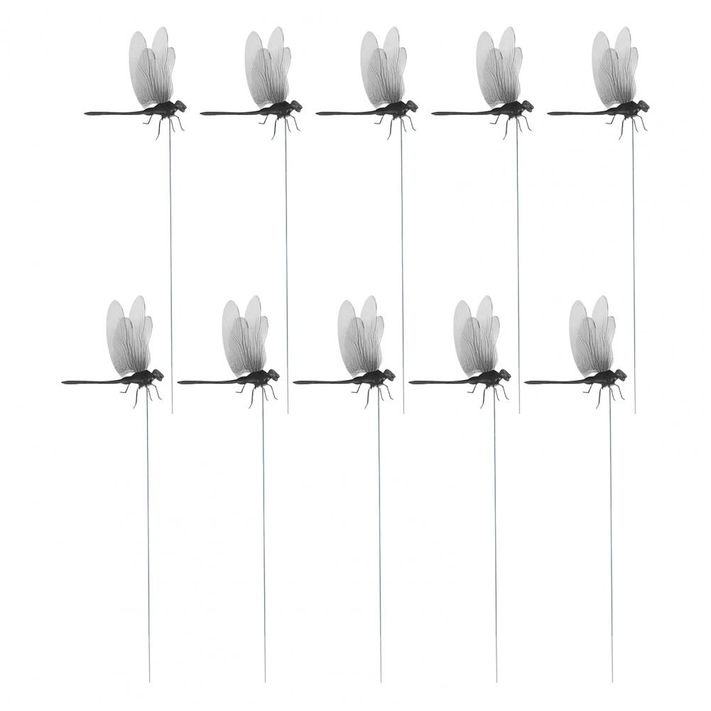 Flexible Dragonfly Sculpture Pvc Dragonfly Yard Art 3d Dragonfly Garden Stakes for Indoor Outdoor Plant Decor for Window