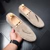 Cow Suede Leather Penny Loafers Men Casual Shoes Man Moccasins 2025 Designer Mens Driving Shoes Fashion Boat Slip On Flats