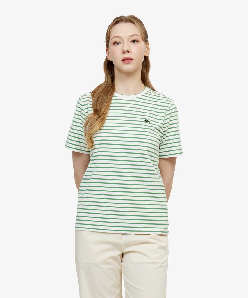LACOSTE Women'S Striped Short Sleeve T-Shirt Tf262E-56G Npa