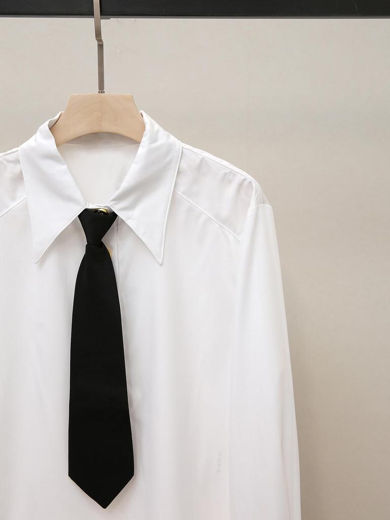 Autumn French Bow Tie Irregular Design Women's Versatile Shirt Top