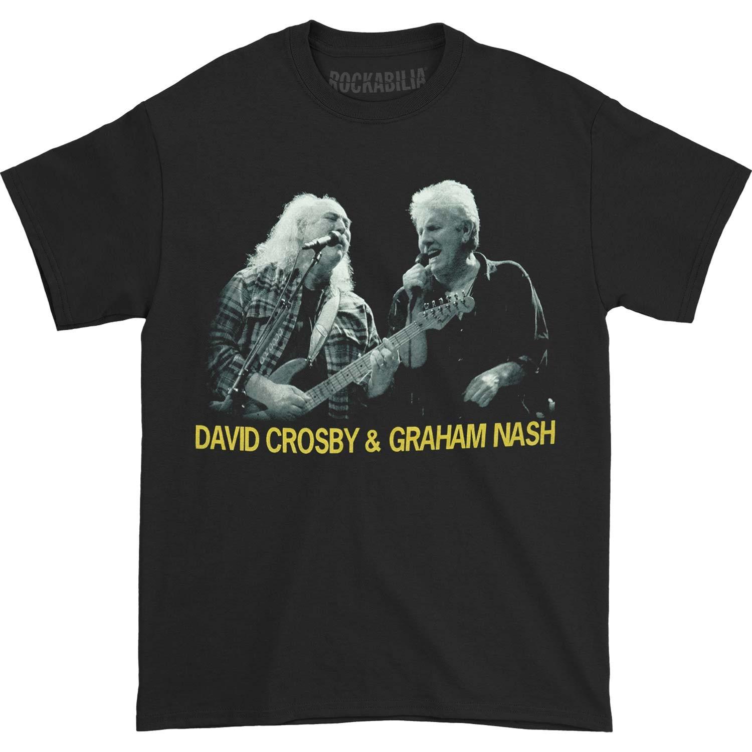 Men s Crosby Stills Nash Young T-shirt Small Black 4XL