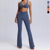 Women's European & American Cross-Border Autumn/Winter Yoga Set: Nude Tight Sportswear & Casual Flared Fitness Two-Piece