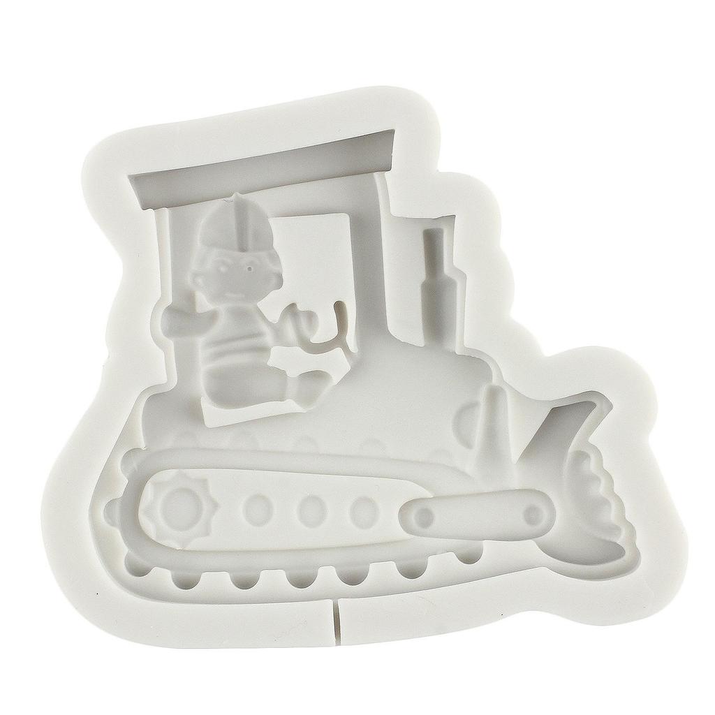Construction Truck Silicone Mold Bulldozer Crane Excavator Fondant Molds Cake Decorating Tools Theme Cake Dessert Decorated Chocolate Candy Mold