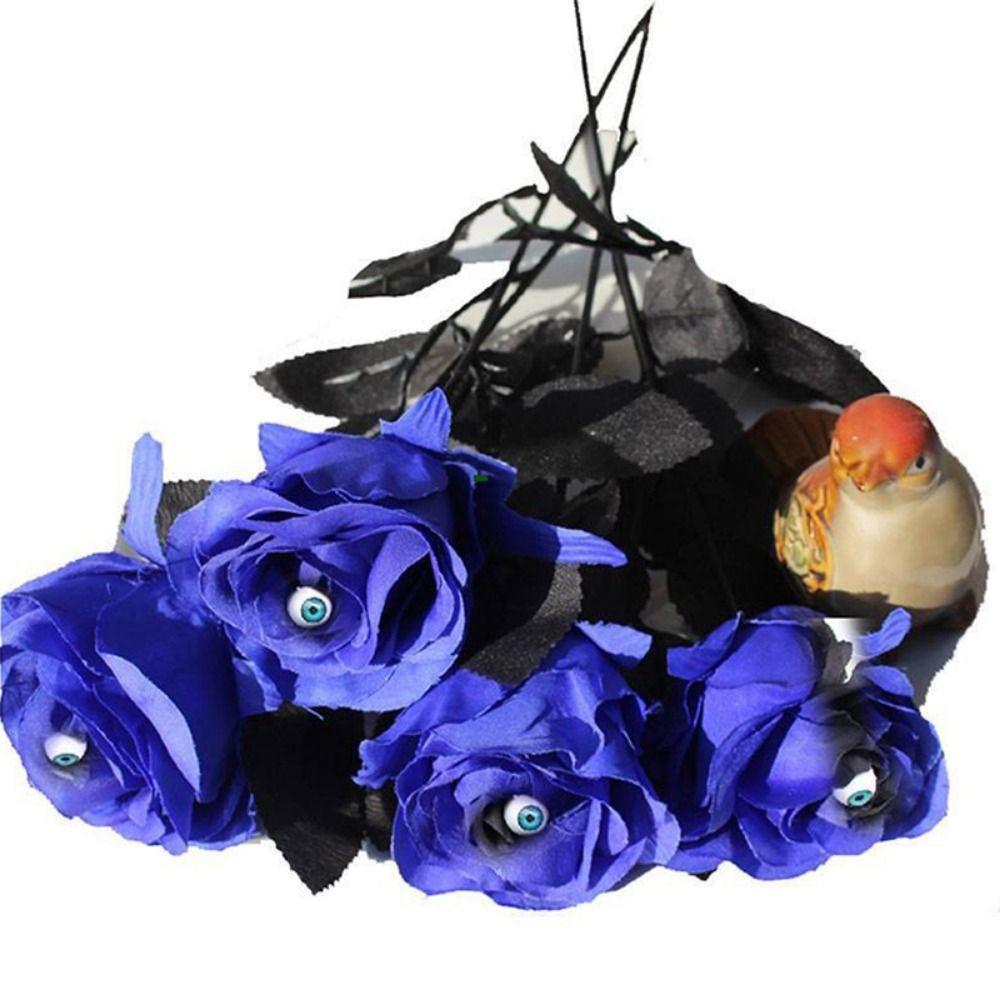 Handmade Halloween Eyeball Rose With Eyeball Artificial Black Rose Eyeball Fake Flower Wedding