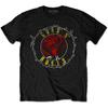 Guns N Roses -Rose Circle Paradise City with Back Print - Black T-shirt