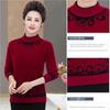 Women's Fleece Sweater Autumn Winter Thick and Warm Printed Plus-Size Sweater Loose Stretch Knit Pullover Top