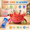 Talking Function Jumping Crab Toy Plush Interactive Moving Toy  Speech Learning