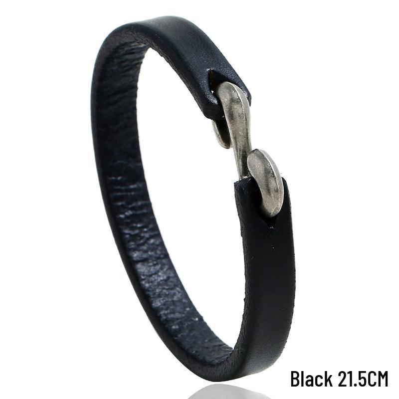Men's European & American Retro Leather Punk Rock Bracelet
