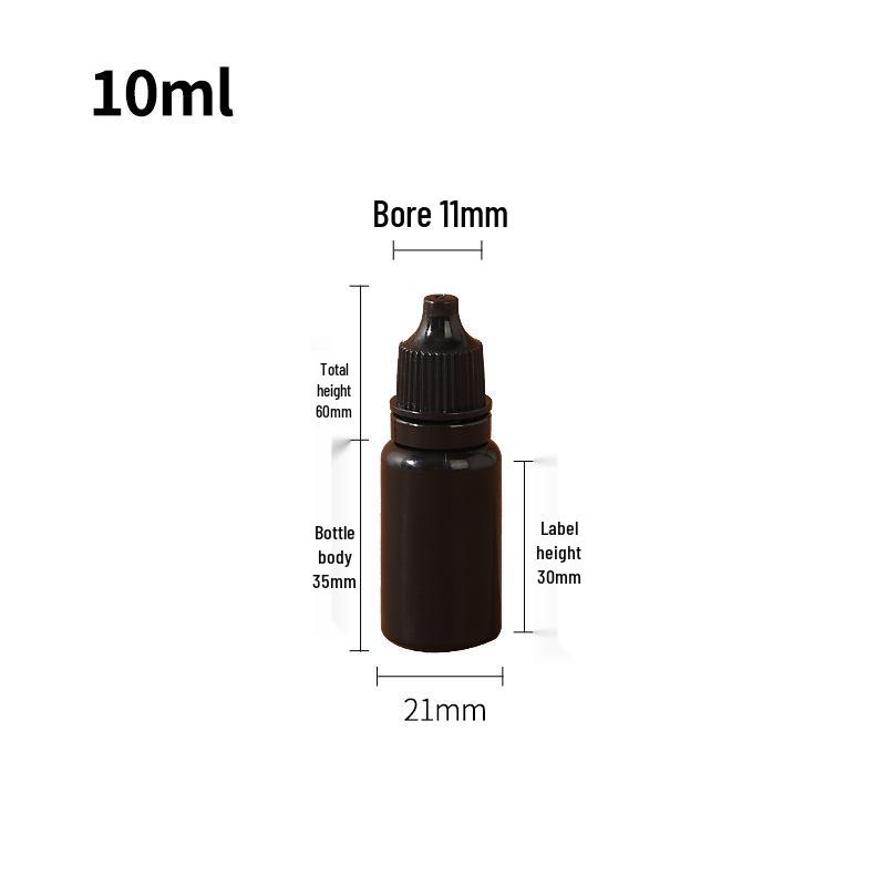 Imitace lahviček s očními kapkami - 5 ml, 10 ml, 30 ml, 50 ml lahvičky s kapátkem, malé PE plastové dávkovače pigmentů