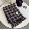 Thickened Plaid Scarf for Women To Keep Warm in Winter Thickened Large Scarf Shawl Dual Purpose Women's Winter Ins New Trend