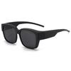 Polarized Fit Over Glasses Sunglasses Square Wrap Around Shades for Driving Riding UV Protection Can Be Worn Over Other Glasses