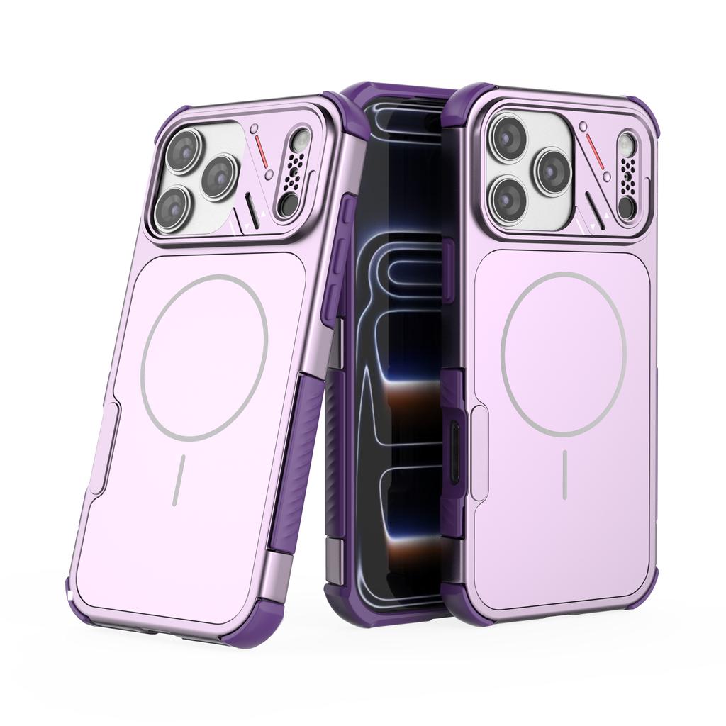 Luxury Armor Magnetic Phone Case For iPhone 17 16 15 14  13 Pro Max 15 Plus For Magsafe Anti-slip Bumper Shockproof Cover