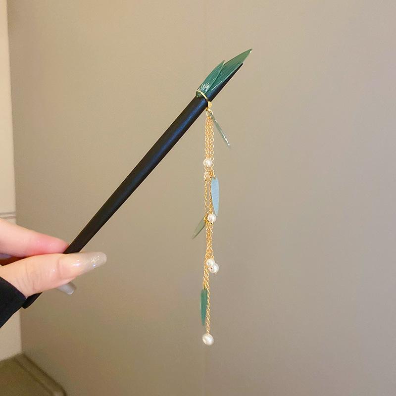 New Chinese Style Butterfly Flower Bead Tassel Hairpin, Chinese Style High-End Hairpin, Hanfu Versatile Hairpin, Hair Accessory for Women