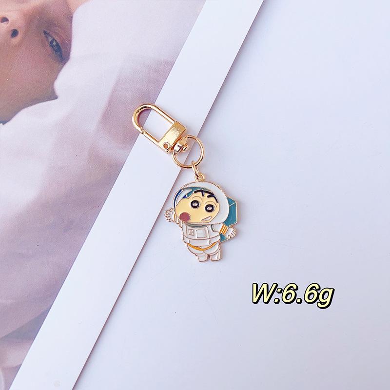 Crayon Shin-chan & Shiro Keychain Pendant - Cute Pajama Backpack Charms, Creative Cartoon Gifts