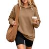 Damen Kapuzenpullover Sweatshirt mit Tasche Langarm Lässig Bequem