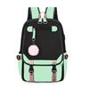 Large Capacity Korean Style Backpack with USB Port Casual Solid Color Multi-compartment Laptop Bag for Students