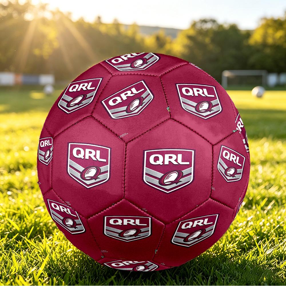 Queensland Maroons Size 5 Sports Training Ball Shock Absorbing Durable Ball For Match Daily Practice Outdoor Activities