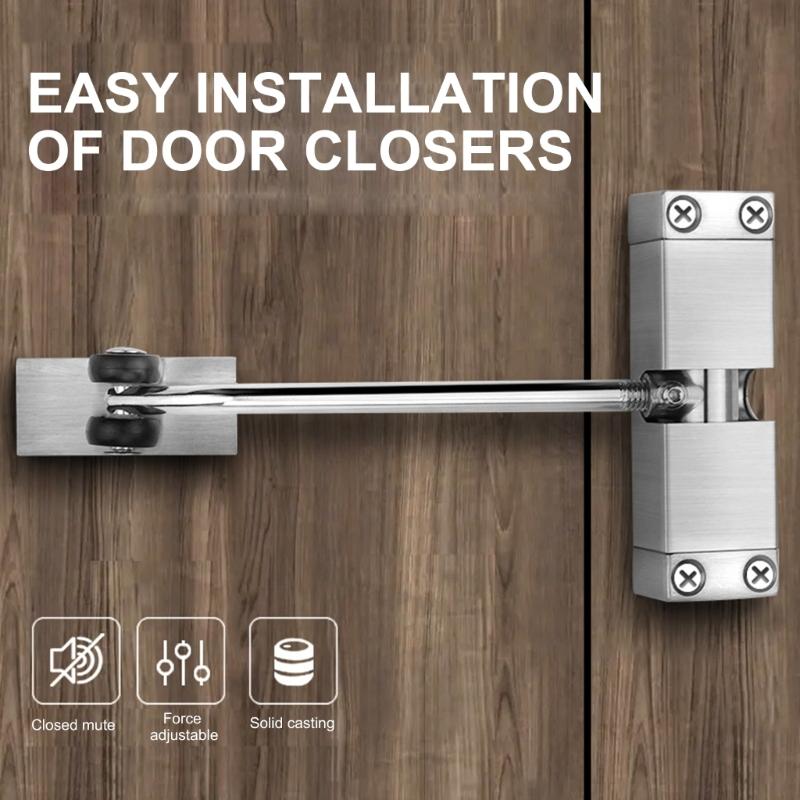 Self Closing Door Mechanism Heavy Duty Spring Loaded Door Closers Adjustable Tension Door Closers for Indoor/Outdoor Use