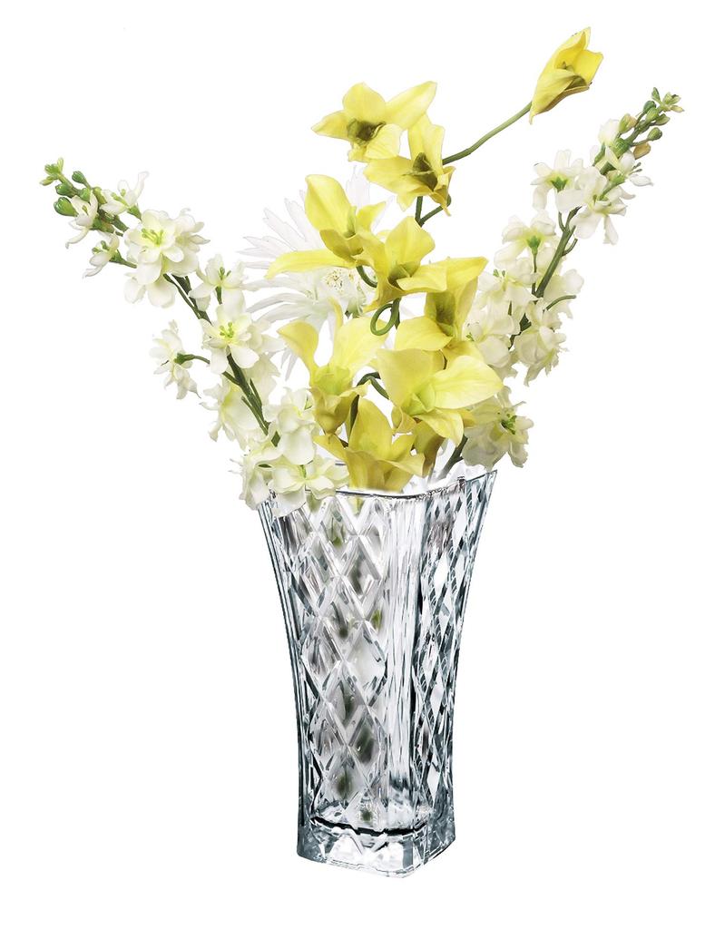 Toyo Sasaki Glass Garnish Flower Vase, Made In Japan, Dishwasher Safe, P-26468-JAN, Clear, 15.7 X 15.7 X 30.8 Cm