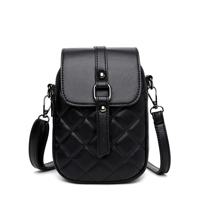 Mobile Phone Bag, Women s Bag, New Fashionable and Atmospheric One Shoulder Crossbody Small Bag, Embroidered Thread Diamond Grid Mini Small Bag