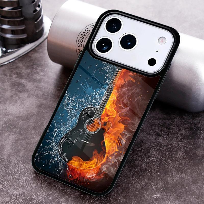 Retro Guitar Music Phone Case for iPhone 17 16 15 Pro Max Air 14 13 12 11 Plus Shockproof Capa Cover