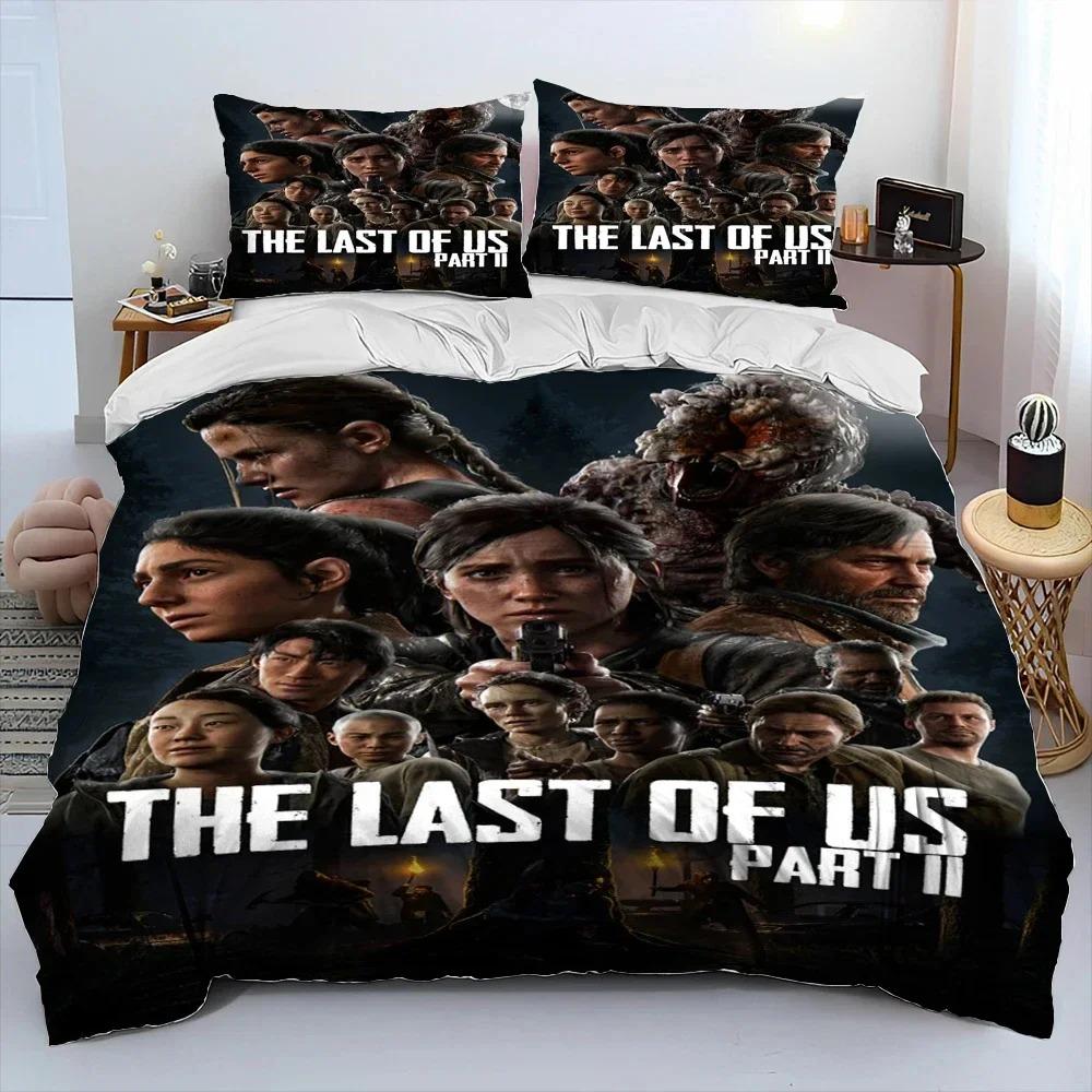 The Last of Us Horror TV Game Pedro Bed Ensemble Quilt Cover Bed Collection Quilt Cover Pillowcase Comforter king Queen Dimension Size Boys Adult