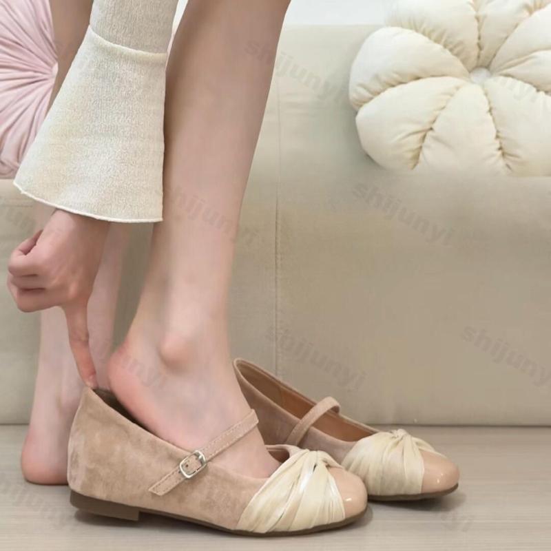 Mode Damen Mary Jane Schuhe Frühling Herbst Neu Schnallenriemen Elegant Mode Einzelne Schuhe Leicht Bequem Weiche Sohle Freizeitschuhe