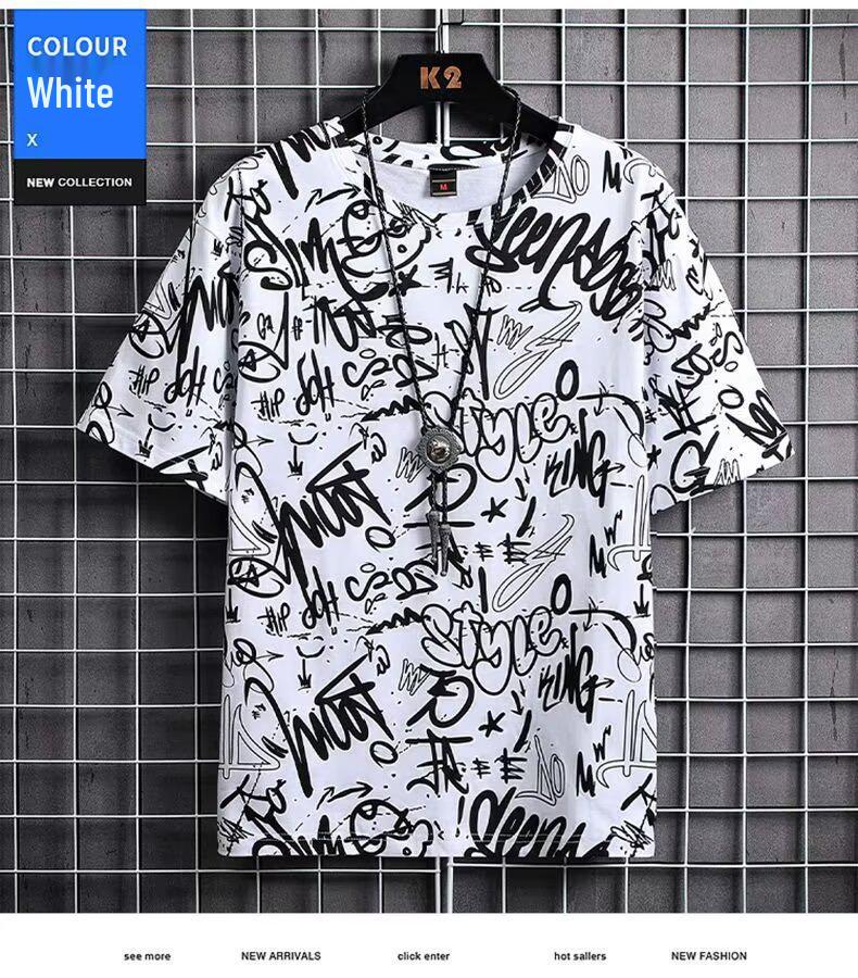 Herr sommarislinga andningsbara trendiga kortärmade t-shirts