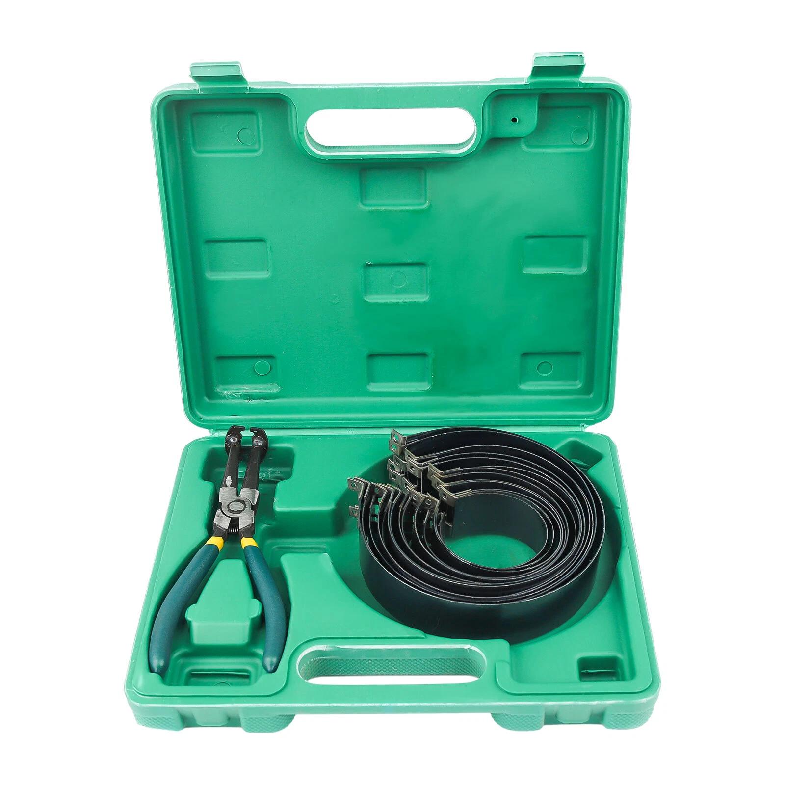 

Motorcycle Piston Ring Removal Tool Set With Piston Ring Removal Pliers Piston Compressor 14 Band Car Repair Tool Accessories зелений