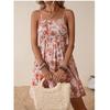 Small Sweet Summer New Arrival Fashion Style off-Neck Elastic Waist Slim Fit Backless Ruffled Spaghetti Straps Dress