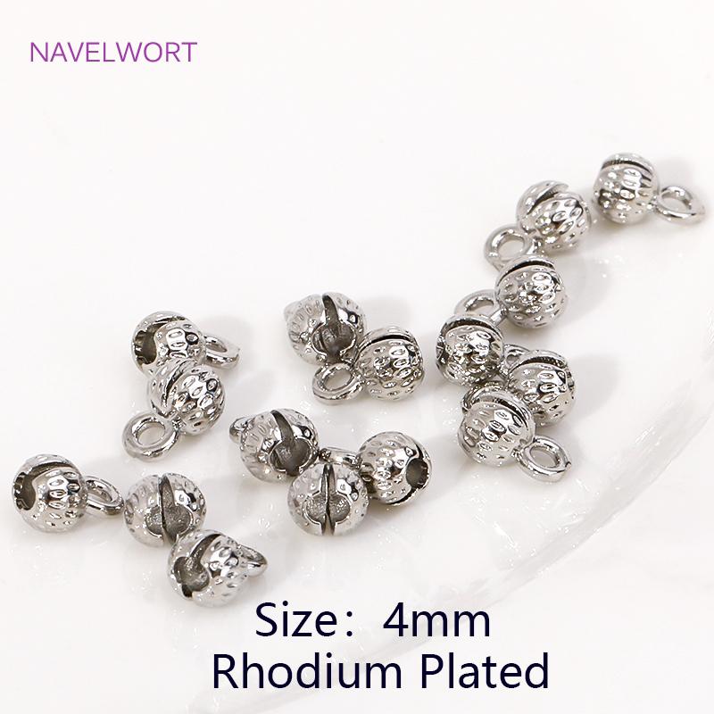 18K Gold Plated Brass Crimp Beads Clamping Beads,End Caps For Jewelry,For DIY Jewelry Making Accessories,Caps For Bracelet