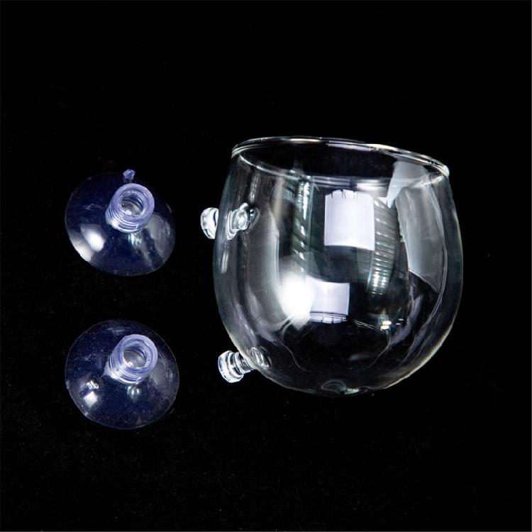 Glass Plant Cup for Aquariums for Enhancing Fishtanks Aesthetic Hydroponic Plant Holder for Fishtanks Underwater Decors