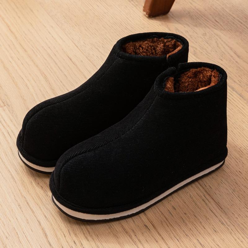 

Пожилые тапочки снежные хлопковые туфли осень и зима женские домашние комнатные нескользящие теплые на толстой подошве средние и старые хлопковые тапочки женские 40 [suitable for size 39]