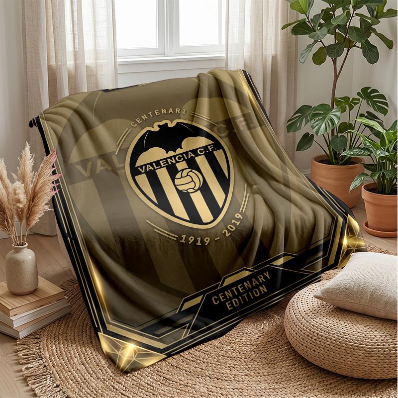 Valencia FC Soft Flannel Fleece Blanket Lightweight Cozy Warm Throw Blanket For Sofa Bed Home Decor